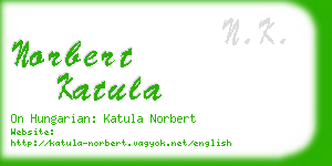 norbert katula business card
